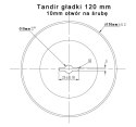 Ostrze Tandir 120 zdjęcie techniczne