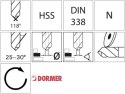 Wiertło kręte HSS DIN 338 13,6mm 118G typ 4xD A00213.6 Ti DORMER