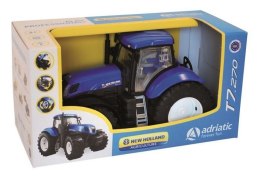 DUŻY TRAKTOR NEW HOLLAND OTWIERANE DRZWI 1:16 #G3