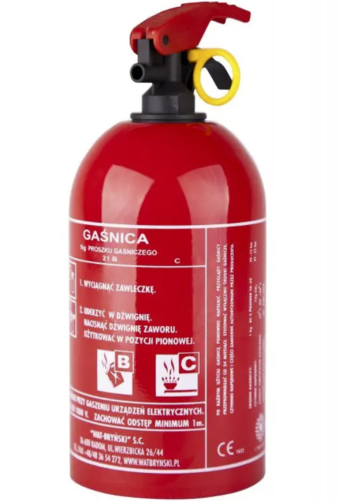 FEUERLÖSCHER FÜR TROCKENPULVER 1KG