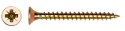 Wood screw 6x40MM galvanized gold full thread