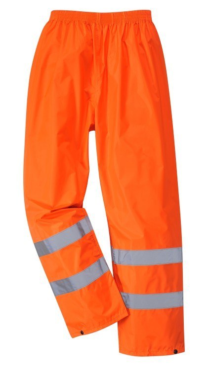 SPODNIE OSTRZEGAWCZE PRZECIWD. POMARAŃCZOWE HI-VIS RAIN XXL