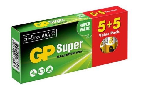 Baterie alkaline AAA (alkaiczne R03) - GP 12 sztuk