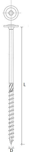 Wkręt do drewna z kołnierzem 8x50MM TORX T30-100sz