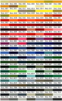 BERIZA - tabela kolorów RAL do wkrętów
