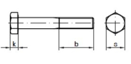 Śruba M6x60mm Oc. łeb 6kątny kl. 5.8 DIN931 - 10kg