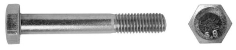 ŚRUBA OCYNK M16x55MM kl. 5.8 DIN931 PN82101 - 1kg