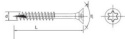 WKRĘT DO DREWNA 3.5x25MM ŁEB STOŻKOWY OC.- 200 szt