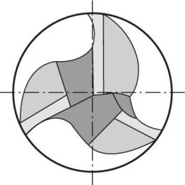 Frez trzpieniowy pełnowęglikowy TiALN 3-ostrza 2,5mm GÜHRING
