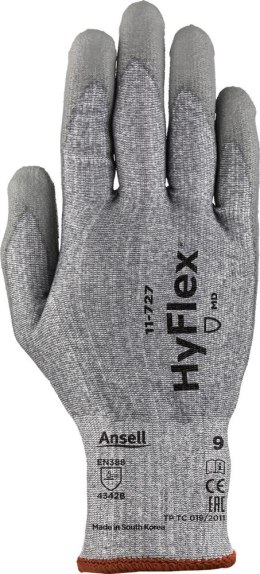 Rękawice antyprzecięciowe HyFlex 11-727, rozmiar 10 Ansell (12 par)
