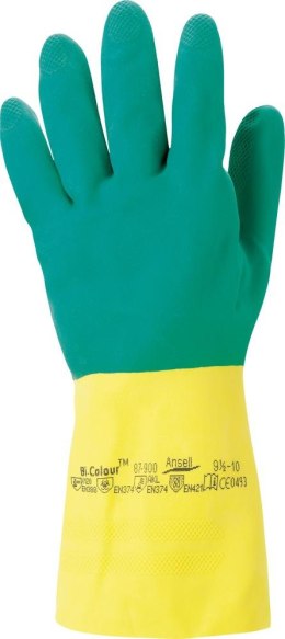 Rękawice chemiczne AlphaTec 87-900, rozmiar 9,5-10 Ansell (12 par)