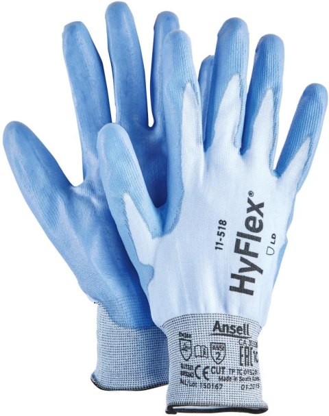 Rękawice montażowe HyFlex 11-518, rozmiar 10 Ansell (12 par)