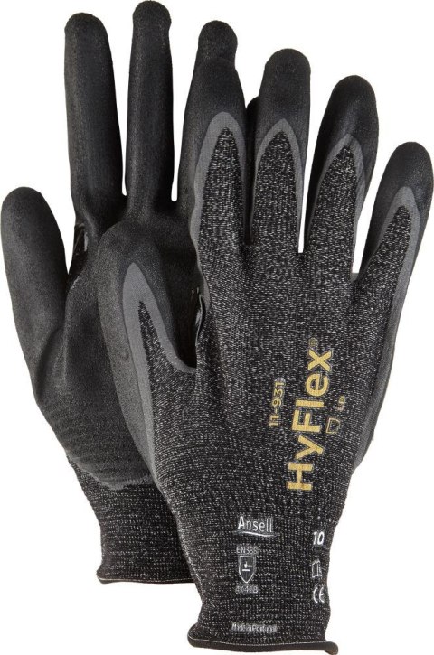 Rękawice montażowe HyFlex 11-931, rozmiar 11 Ansell (12 par)