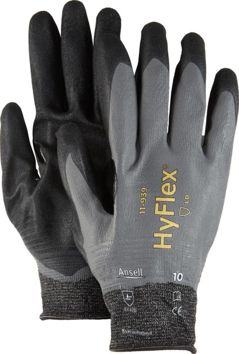 Rękawice montażowe Hyflex 11-939, rozmiar 7 Ansell (12 par)