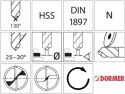 Wiertło krótkie HSS DIN 1897 3,5mm 130G typ ADX 2,5xD A520 Dormer DORMER