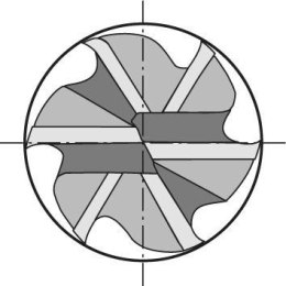 Frez wieloostrzowy, WN,pelnow.FIRE,6-os.6mm b.dlugi,GÜHRING